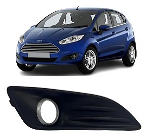 GRADE PARACHOQUE NEW FIESTA 13/19 13 14 15 16 17 18 19 COM MILHA FURO AUXILIAR ARO CROMO LADO DIREITO (PASSAGEIRO) RX11076