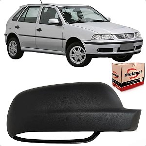 CAPA ESPELHO RETROVISOR GOL G3 METAGAL PRETO LADO ESQUERDO MOTORISTA RWJC45