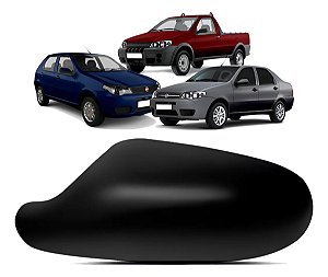 CAPA ESPELHO RETROVISOR PALIO 04/10 04 05 06 07 08 09 10 PRETO LADO ESQUERDO MOTORISTA 6339