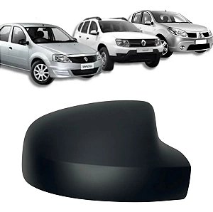 CAPA ESPELHO RETROVISOR SANDERO LOGAN DUSTER 09/15 09 10 11 12 13 14 15 LADO ESQUERDO MOTORISTA 67015