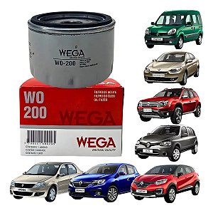 FILTRO ÓLEO 206 CLIO SANDERO 1.0 1.6 WO200