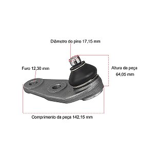 PIVÔ SUSPENSÃO GOL 97/ C/DIR. HID/MEC LE (RECI) FIR42015/DLP206