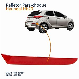 REFLETOR P/CHOQUE TRASEIRO HB20 HATCH 16/19 LD 415934