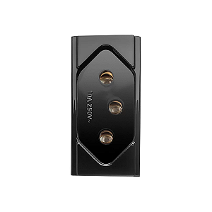 Módulo Tomada 2P+T 10A / 250V / Linha Brava - Preta| SOPRANO