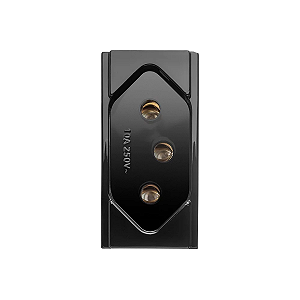 Módulo Tomada 2P+T 20A / 250V / Linha Brava - Preta | SOPRANO