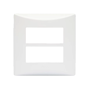 Espelho 2 Módulos c/ Suporte Sobrepor / Sistema S - Branco | Soprano