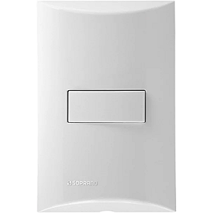 CONJUNTO  1 INTERRUPTOR PARALELO 10AX 250V - BRANCO - BRAVA | SOPRANO