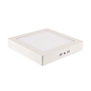 Painel LED Tech Slim Sobrepor Aluminio Quadrado 18W Bivolt - 6.500K - Branco | BLUMENAU (20x20)