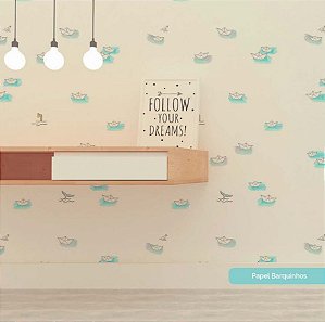 Papel De Parede Infantil Barquinhos