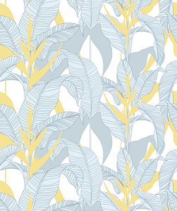 Papel De Parede Folhagem Tropical