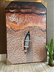 Quadro Decorativo Barco Praia 1,00x1,50m - Leart
