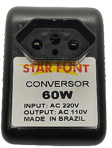 Transformador Conversor Voltagem 220v para 110v 60w