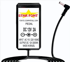 Fonte DC 12V Para Pedal Pedaleira Valvetronix Vox Tonelab St Da5