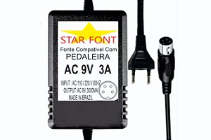 Fonte AC 9V 3A Para Pedal Pedaleira Vox Valvetronix ToneLab