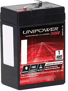 Bateria  Unipower 6v 4,5a Compatível com Balança