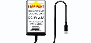 Fonte Carregador DC 5v 2.3a Usb-c Compatível Com JBL Charge 4 Charge4