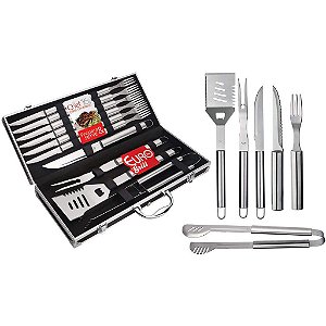 Conjunto para Churrasco Chef Maleta 16 Peças BBQ6108 Euro