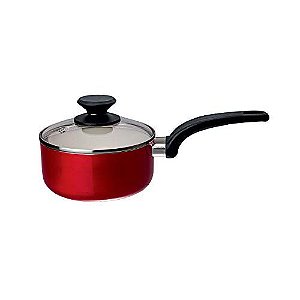 Panela Antiaderente/Cerâmico 16 cm tampa de vidro Euro Home