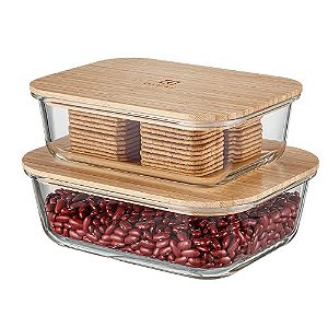 Potes Herméticos/Travessas com Tampa Bambu Electrolux