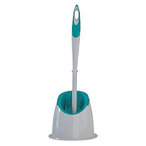 Escova Sanitária emborrachada c/ Suporte, Verde Flash Limp