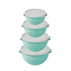 Conjunto Plasvale 4 Pote Hermético Biovita Cores Sortidas