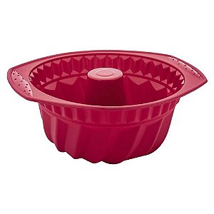 Forma para Bolo, Silicone, Vermelho, Euro