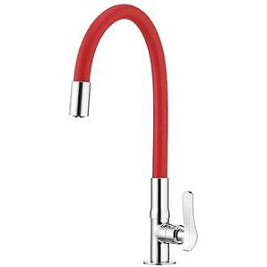 Torneira Mesa Flex 1177 R27, Lorenzetti Vermelho