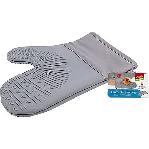 Luva de Silicone com Euro Cinza