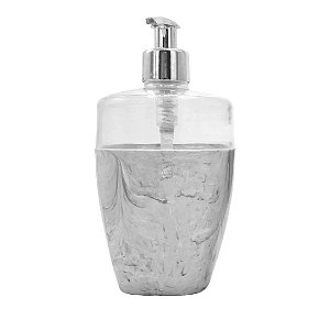 Saboneteira Liquida Plasvale Branco Carrara