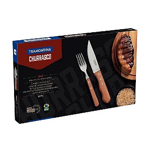 Faqueiro para Churrasco inox Tramontina Jumbo 12 peças