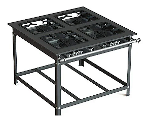 Fogão Industrial Colombo 4B Baixa Pressão 30X30