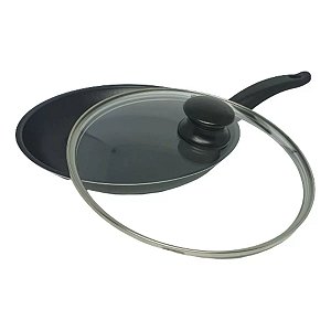 Frigideira Antiaderente Francesa com Tampa Vidro 18 Cm Diametro
