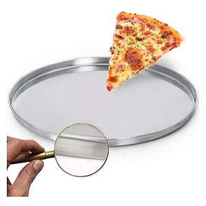 Forma Para Pizza 35 Cm Diâmetro Aluminio Borda Reforcada Pro