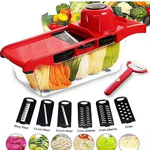Cortador De Legumes E Frutas 10 Em 1 Mandoline Multi-laminas Fatiador Processador