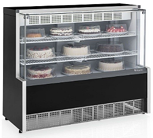 Vitrine Gelopar refrigerada confeitaria dupla função GPEA-140R PR