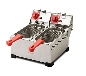 Fritadeira elétrica Marchesoni 4 litros 2 CUBAS  220V