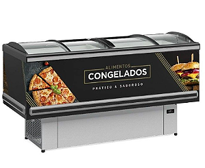 Expositor Gelopar ilha premium dupla ação GESV-190CL PR