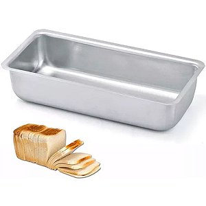 Forma de Pao Retangular Assadeira AL Polido N3 1,6L