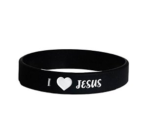 Pulseira Silicone Eu amo Jesus