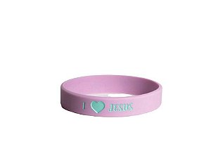 Pulseira Silicone Eu amo Jesus