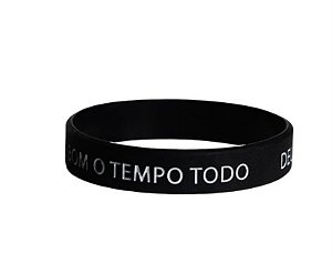Pulseira de Silicone  Deus é Bom o Tempo Todo