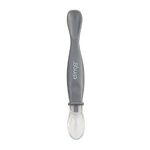 Colher de Silicone Ponta Dupla Colors - Cinza Clingo