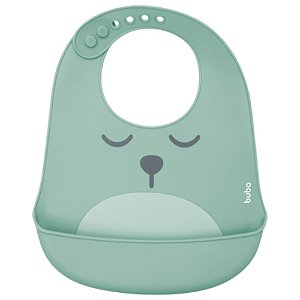 Buba Babador de Silicone com Pega Migalhas Gumy Verde