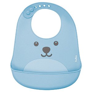 Buba Babador de Silicone com Pega Migalhas Gumy - Azul