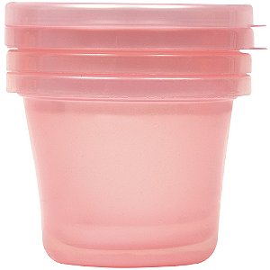Kit 3 Potes para Papinhas Rosa - Buba