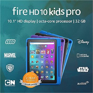 Tablet Infantil Emborrachado Amazon Fire HD 10.1" Kids Pro 32GB 6-12 Anos Versão 2022