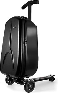 Scooter Mala de Rodinhas Adulto e Infantil Iubest Preto 4 em 1