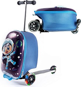 Mala de Rodinhas Patinete Mala Scooter Infantil Kiddietotes Espaço