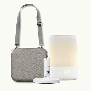 Nanit Suporte Flexível + Estojo de Viagem Cinza + Som Ruído Branco com Canções, Despertador, Detecção Choro