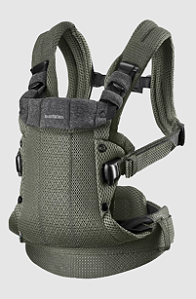 BabyBjorn Baby Carrier Harmony Dark Green 0-3 anos, Malha 3D Canguru Ergonômico